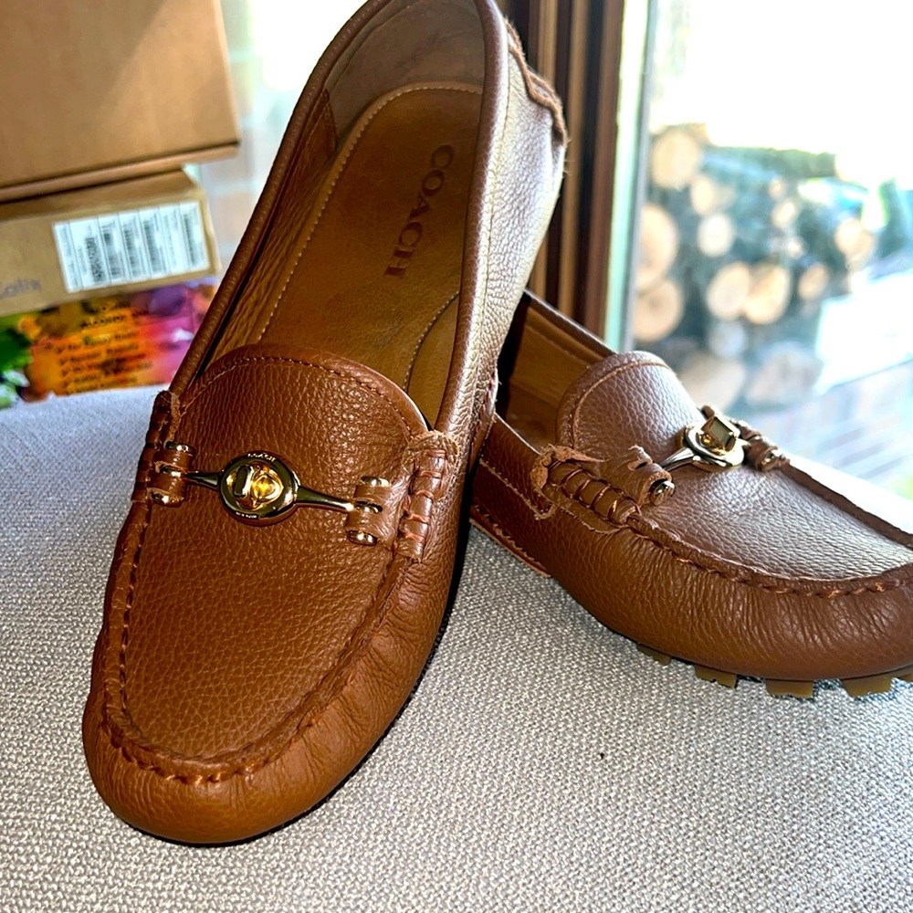 Coach Womens Arlene Brown Leather size 7.5 gold hardware